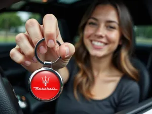 Maserati Llaveros Personalizados Logo Premium Metal